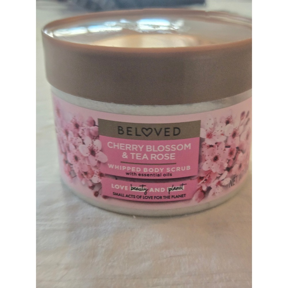 Beloved Cherry Blossom Tea Rose Whipped Body Scrub with Essential Oils - Picture 2 of 6